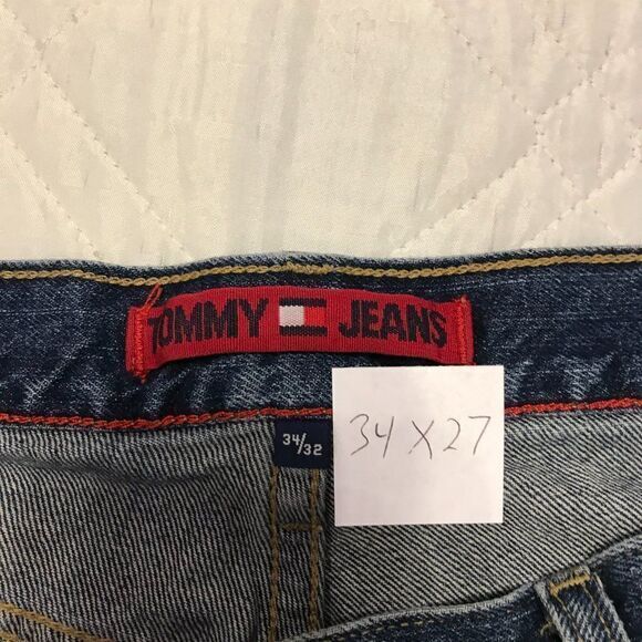 Distressed Tommy Jeans blue jeans 34X27 - Picture 5 of 7